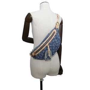 Louis Vuitton Rise Monogram High Pouch Waist Body Blue Bag Denim